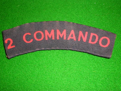 Printed 2 Commando shoulder title.