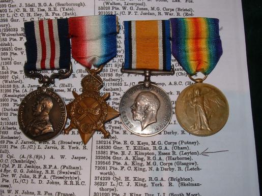 WW1 MILITARY MEDAL GROUP OF 4. BEAUTIFUL. OUT THE 