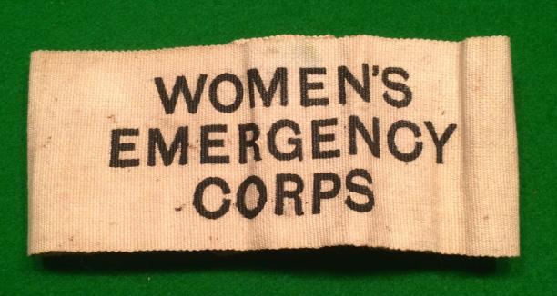 WW1 Women's Emergency Corps Armband.