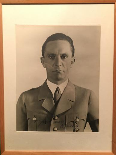 Original Signed Goebbels Portrait by Hoffman.