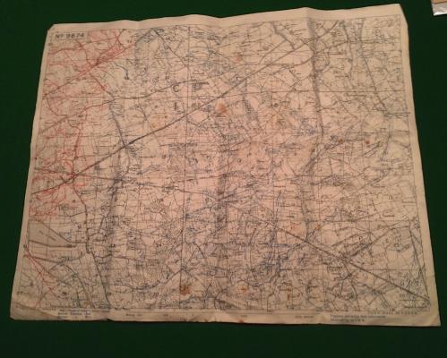 WW1 British Trench Map Ypres Salient / Message For