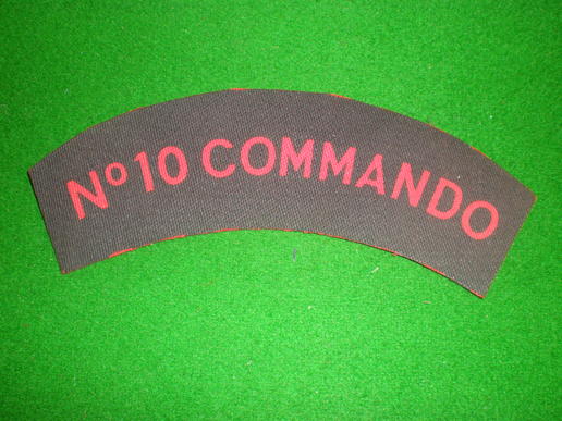 Printed 10 Commando shoulder title. 