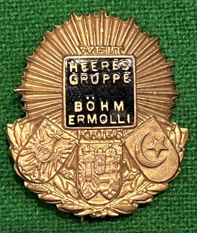 WW1 Austro-German-Ottoman Army Group “Böhm Ermolli” Cap Badge.