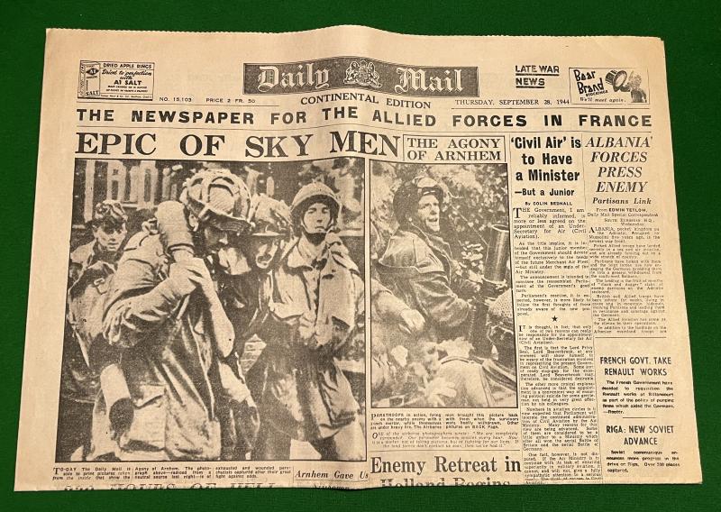 Original Arnhem Headlined Copy Daily Mail.