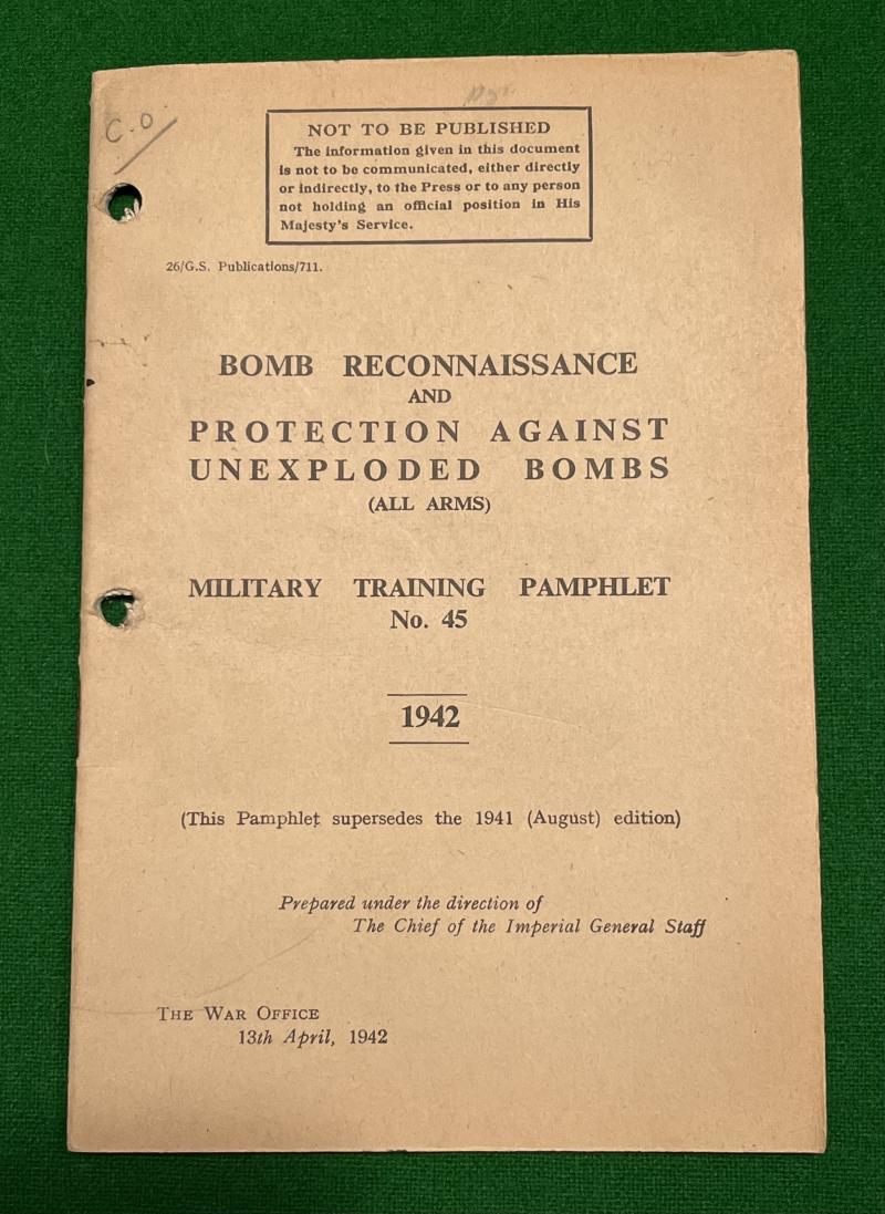 WW2 Bomb Reconnaissance manual.