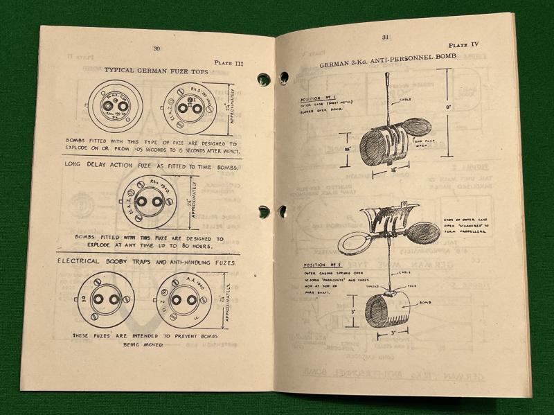 WW2 Bomb Reconnaissance manual.