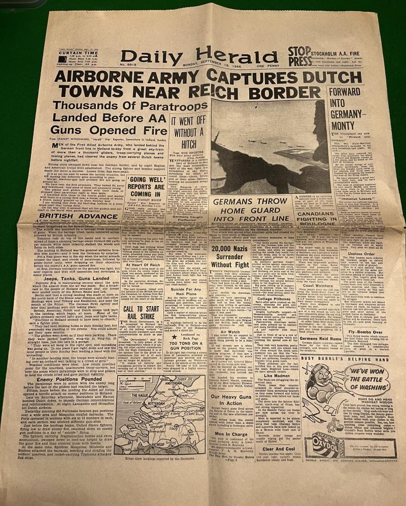 Original Arnhem Headlined Copy Daily Herald.