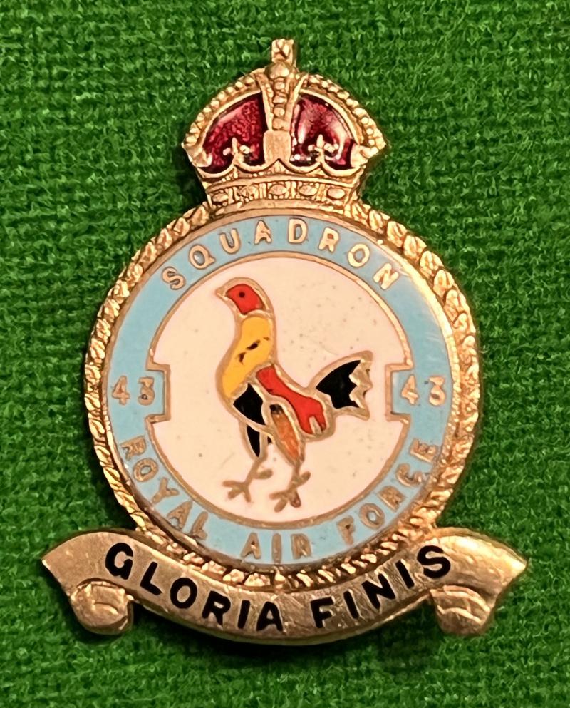 RAF No 43 Fighter Squadron Badge.