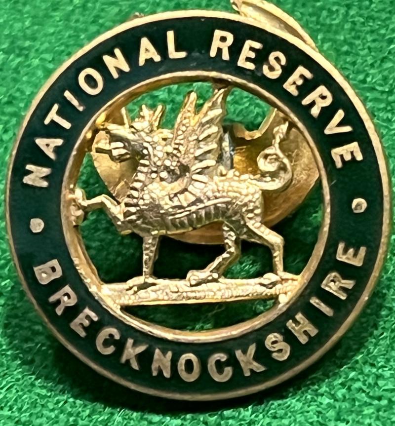 WW1 National Reserve Brecknockshire lapel badge.