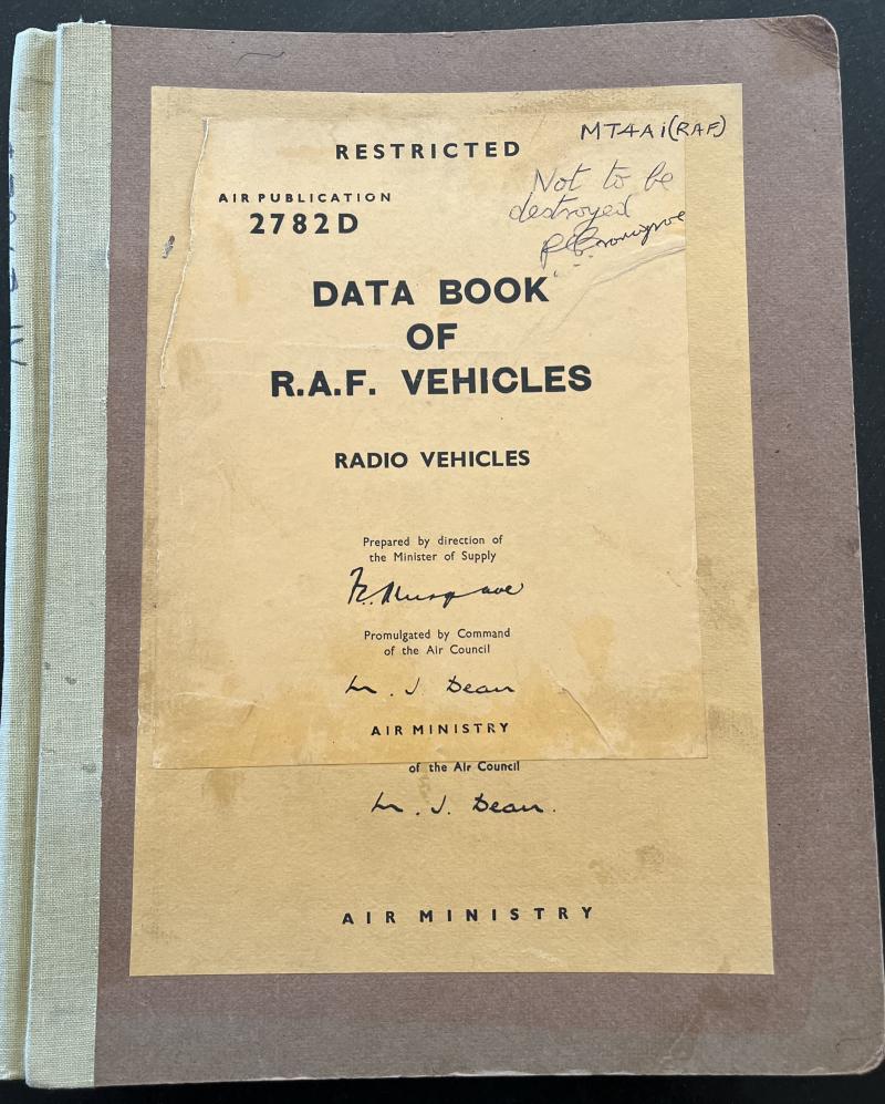 Data Book of R.A.F. Vehicles - Radio Vehicles.