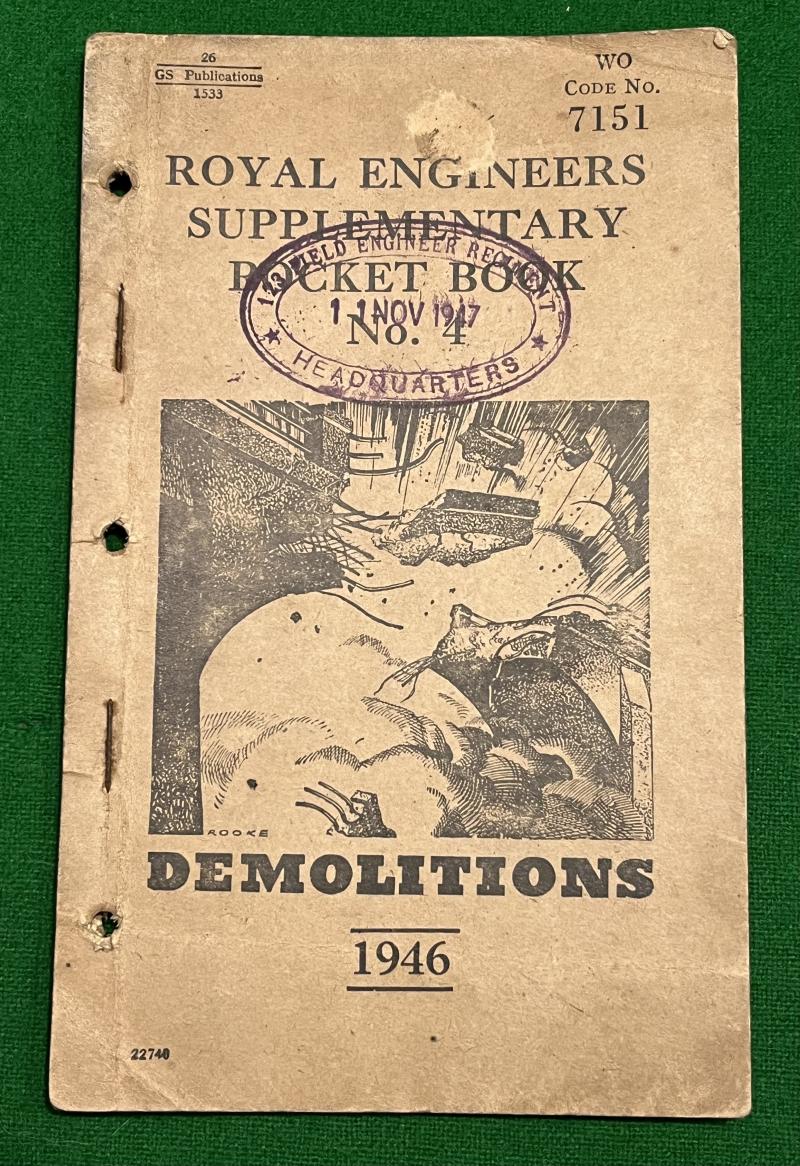 RE Pocket Book No.4 Demolitions 1946.