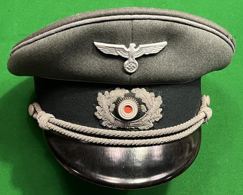 WW2 German Army Transport Officer (Schirmmutze) Visor Cap