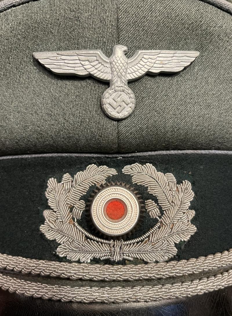 WW2 German Army Transport Officer (Schirmmutze) Visor Cap