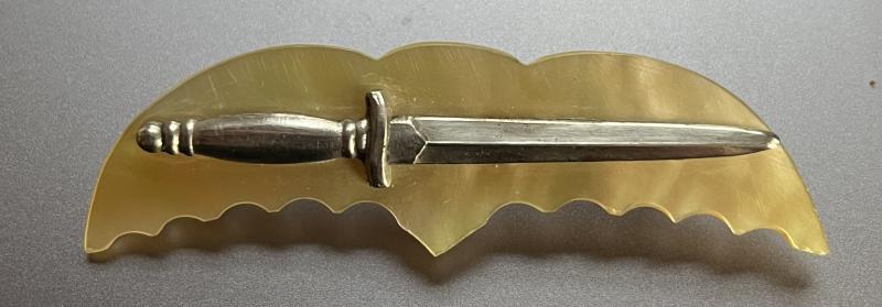 F.S.Fighting Knife Sweetheart badge.