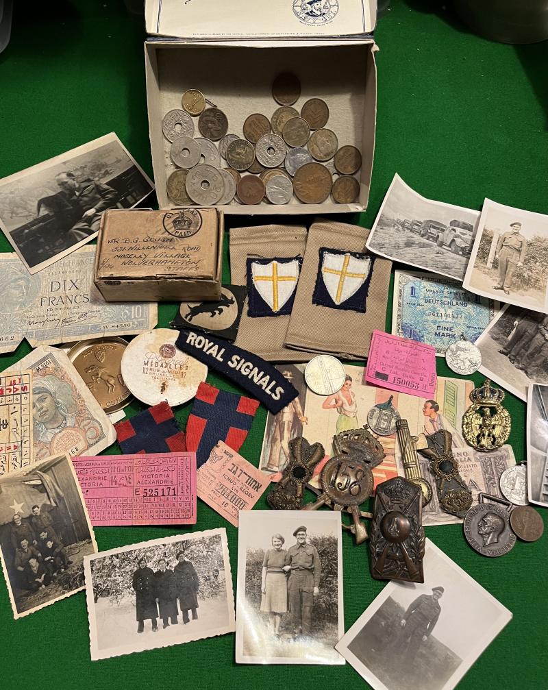 8th Army/21st Army Medal and Souvenir box.