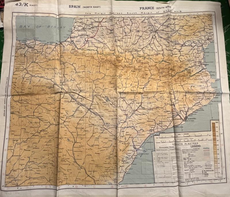 WW2 RAF Escape Map 43/K.