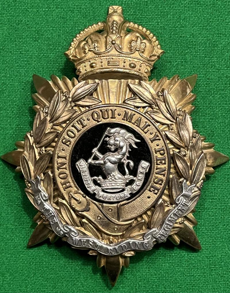 Duke of Wellington's (West Riding Regiment) Edwardian Officer's helmet plate