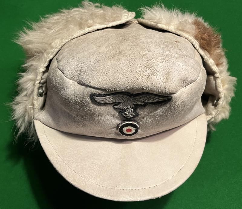 Luftwaffe Winter Leather and Fur Cap.