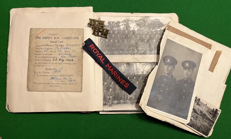WW2 Royal Marine Photograph/Scrap album.