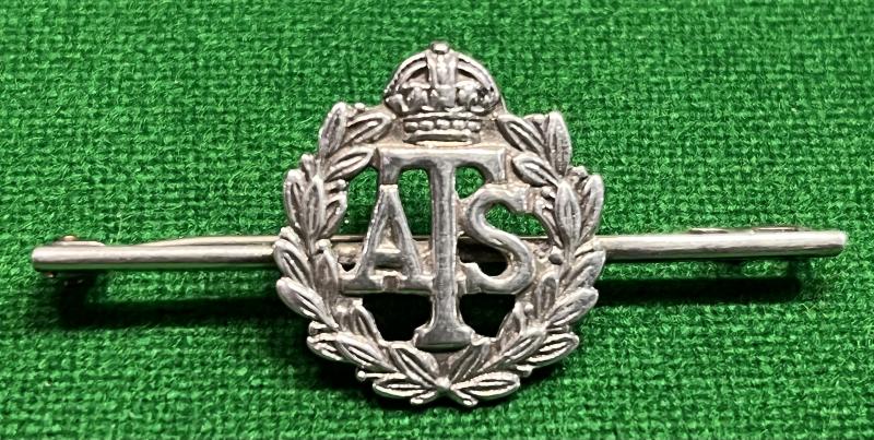 Silver A.T.S.Bar brooch.