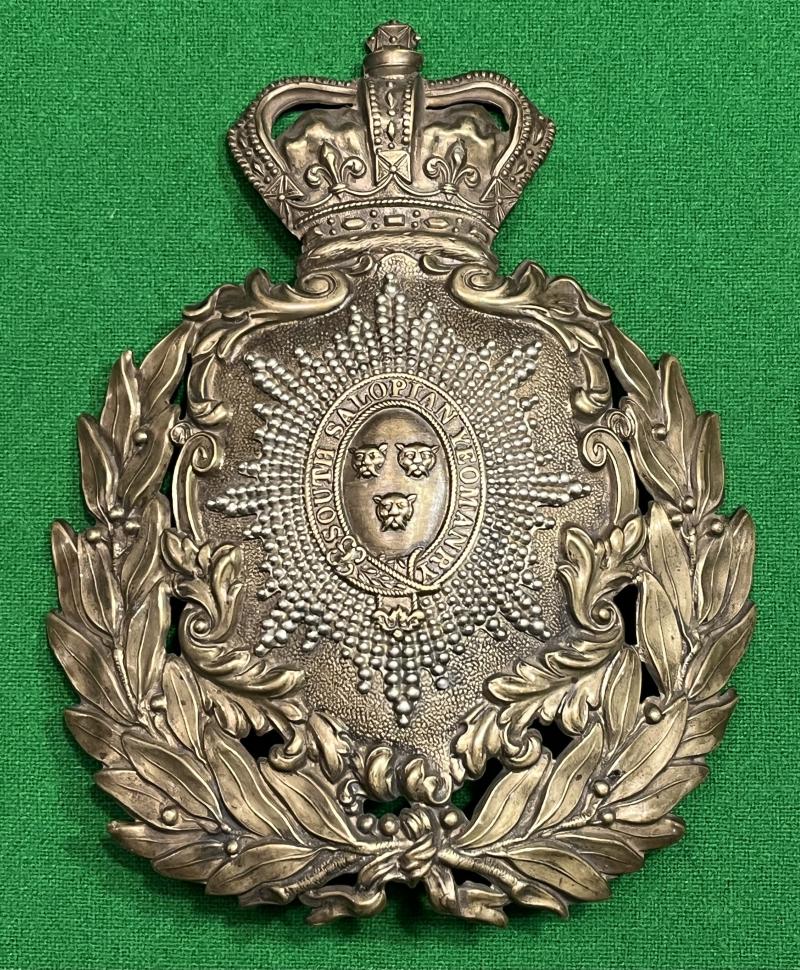 South Salopian Yeomanry Trooper's Helmet Plate.