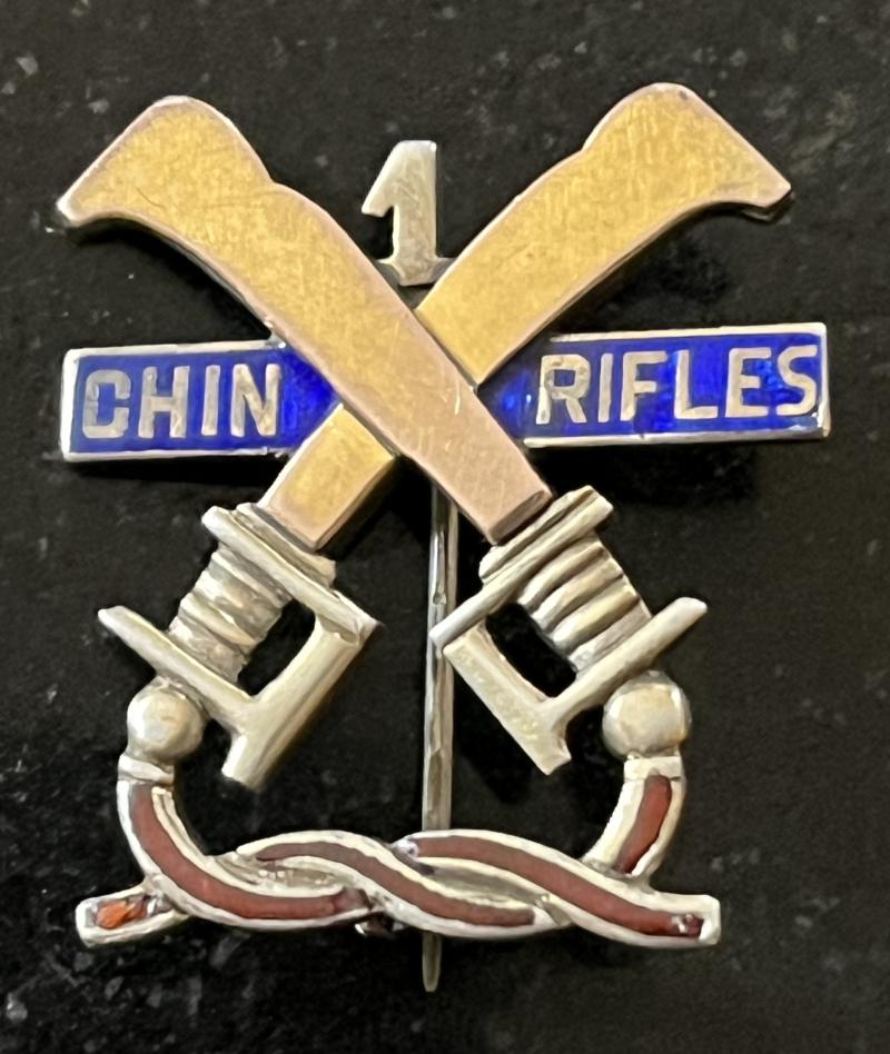 1st Chin Rifles Sweetheart Brooch.