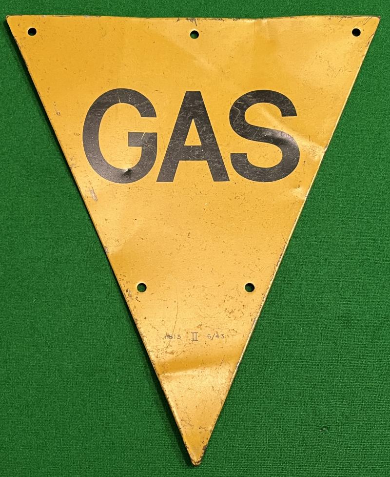 Gas Contaminated Area Warning Sign.