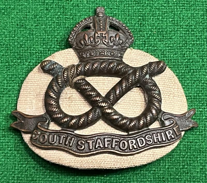 South Staffs Officers OSD Cap Badge and Holland Patch.