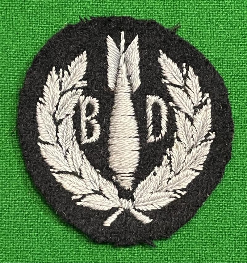 R.A.F. Bomb Disposal Cloth Arm badge.