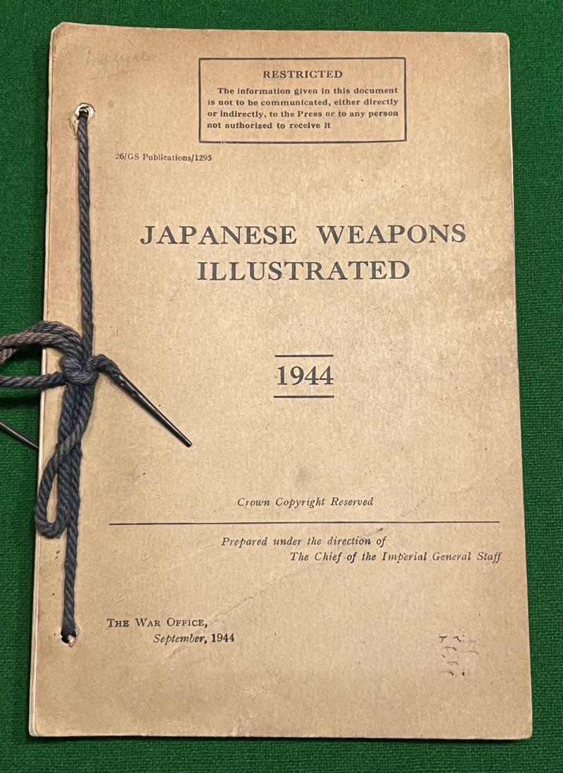 1944 Manual Japanese Weapons Illustrated.