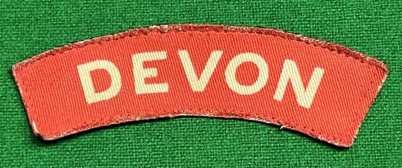 WW2 Printed Devon Shoulder Title