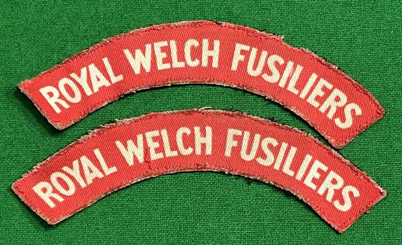 Royal Welch Fusiliers Printed shoulder titles.