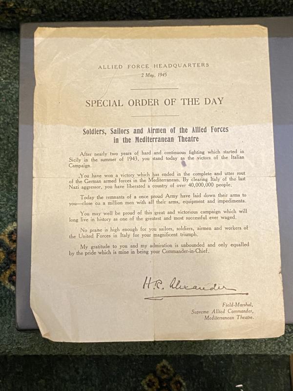 SPECIAL ORDER OF THE DAY 2 MAY 1945.