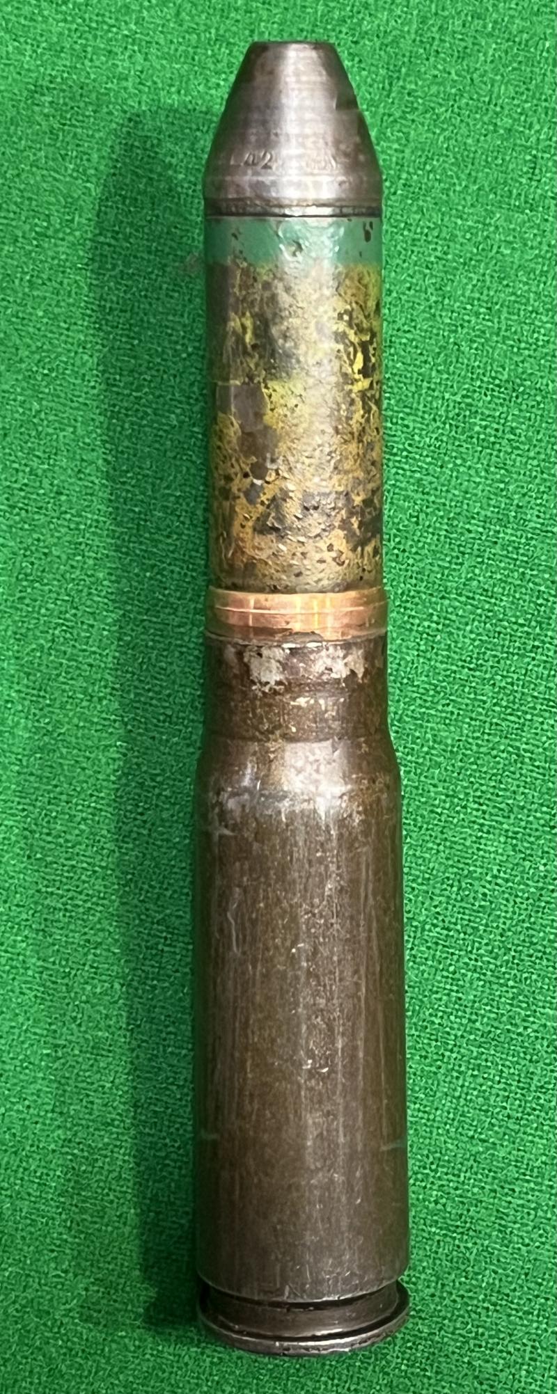 20 mm MG 151/20 M-Gesch.m. Zerl.Cannon Round.