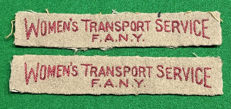 Women's Transport Service F.A.N.Y. Cloth Shoulder Title