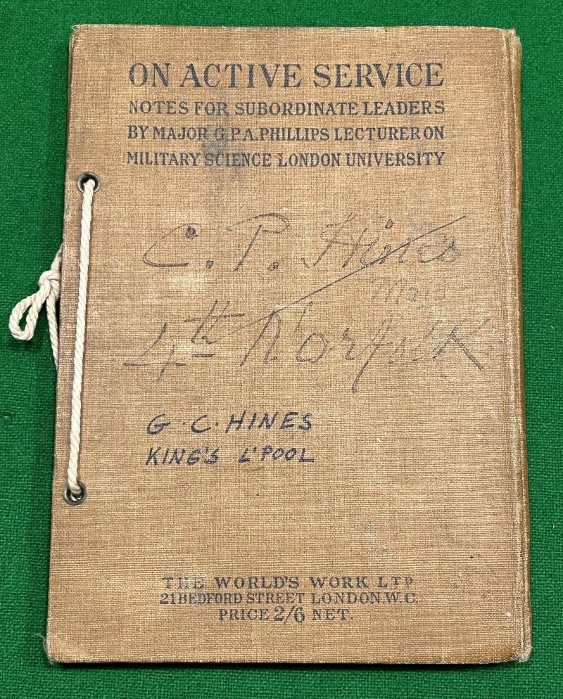 WW1 Officer's Aide Memoire.
