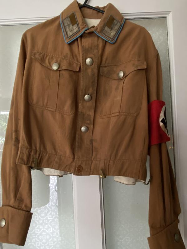 EARLY 1930’s NSDAP UNIFORM BROWN SHIRT WITH RANK OF Zellenleiter.