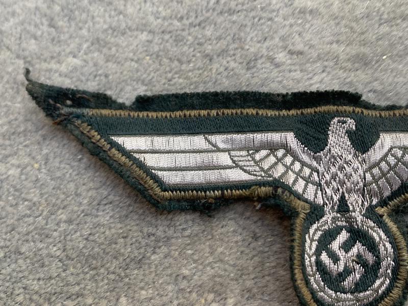 THIRD REICH NCO’s ‘BEVO’ FLAT BULLION BREAST EAGLE TUNIC REMOVED.