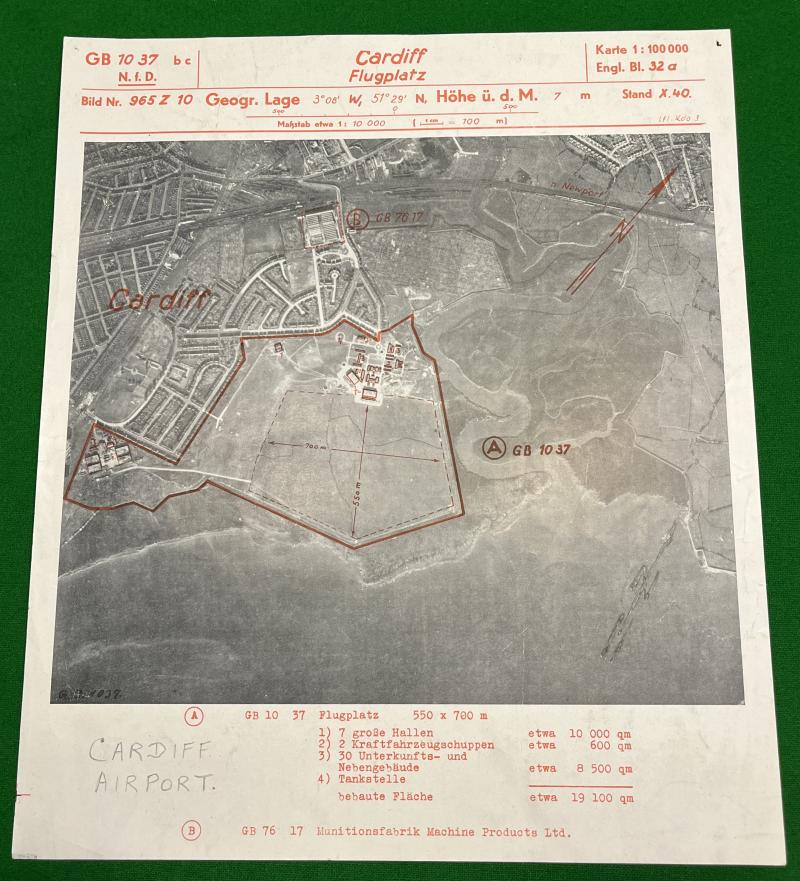 Luftwaffe Target Information - Cardiff Airfield.