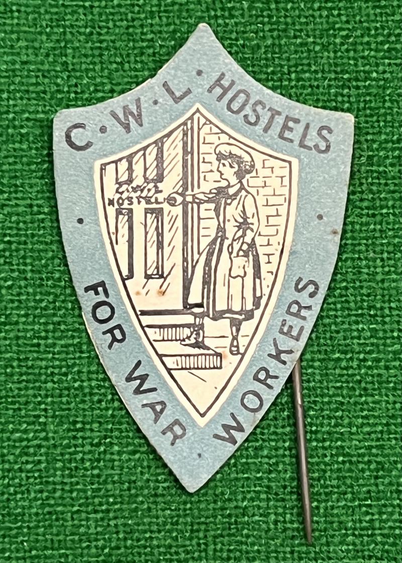 WW1 C.W.L. Hostels for War Workers Flag day badge.