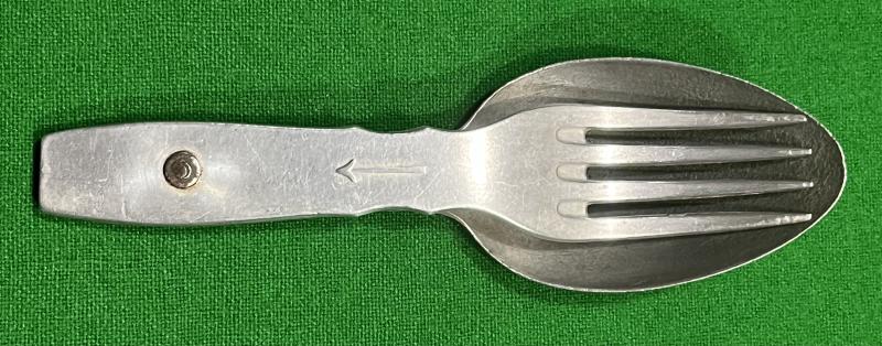 German WWII Aluminum Fork & Spoon Combination.