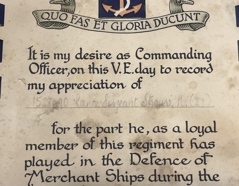 WW2 D.E.M.S Certificate.