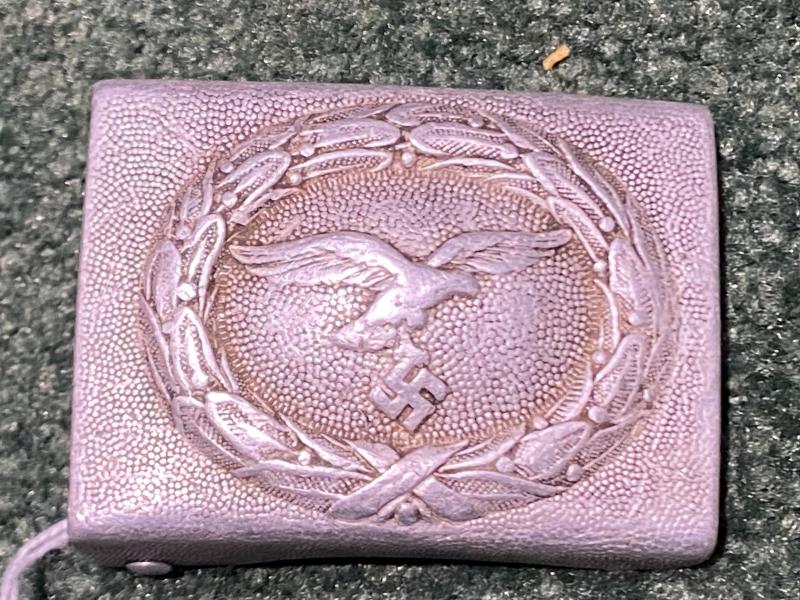 WW2 LUFTWAFFE ALUMINIUM BELT BUCKLE.