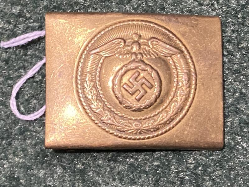 THIRD REICH ALL BRASS SA BELT BUCKLE.