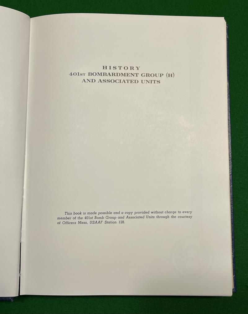 USAAF 401st Bomb Group unit history.