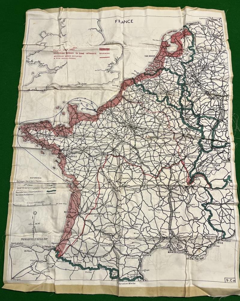 RAF/Special Forces Escape Map - 9.C(a)/2B France.