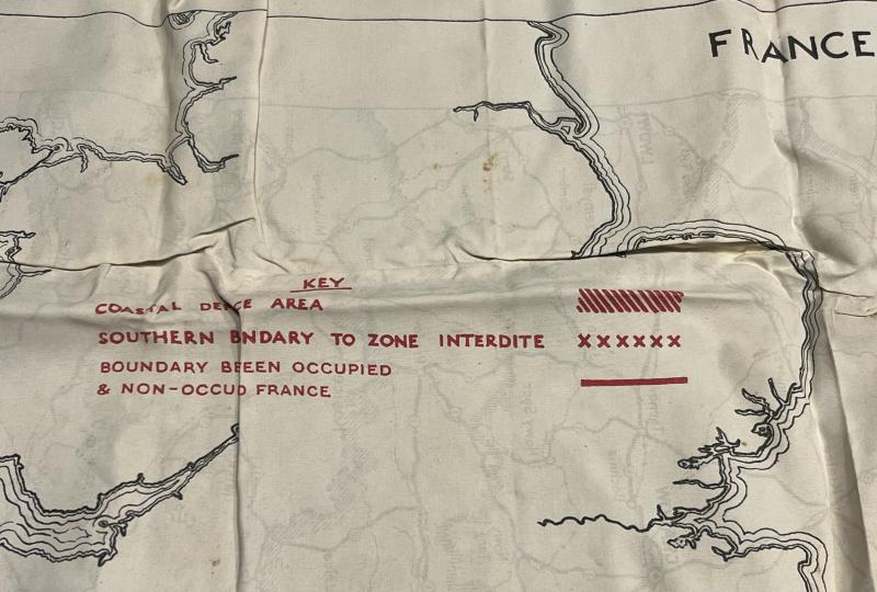 RAF/Special Forces Escape Map - 9.C(a)/2B France.