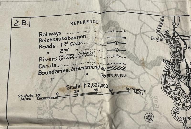 RAF/Special Forces Escape Map - 9.C(a)/2B France.