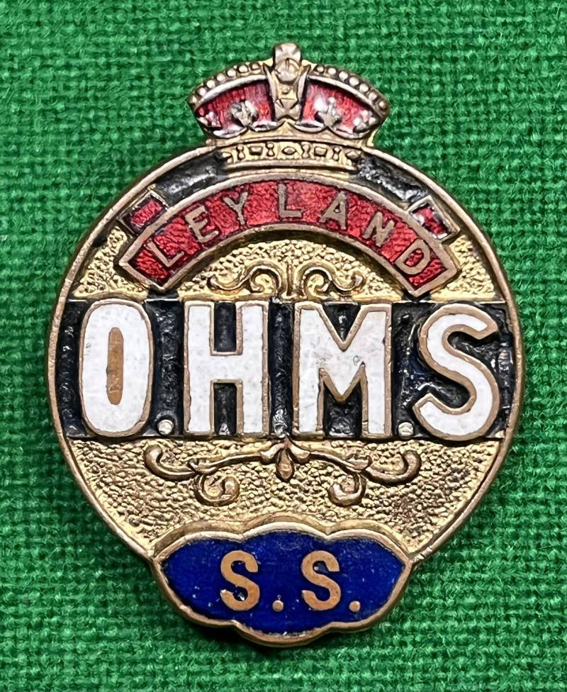 WW1 Leyland Motors Ltd O.H.M.S war service badge
