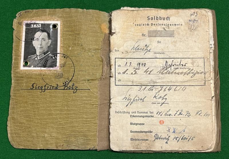 WW2 Infantry Soldbuch